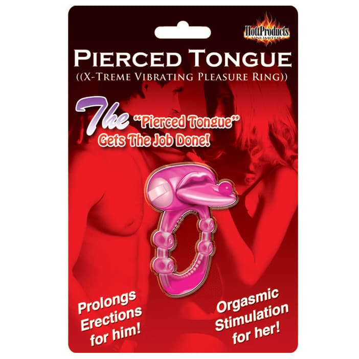 Pierced Tongue Vibrating Cock Ring
