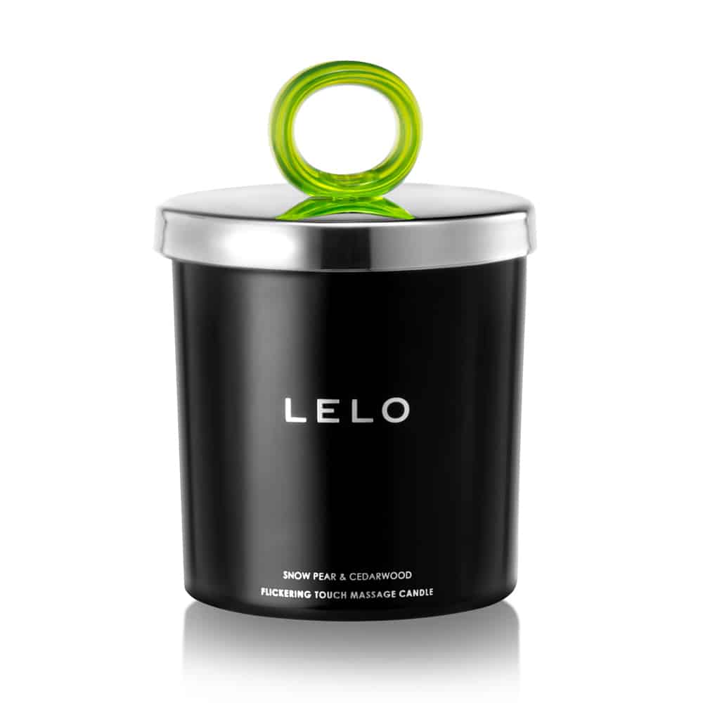 Lelo Flickering Touch Massage Candle (Snow Pear And Cedarwood)