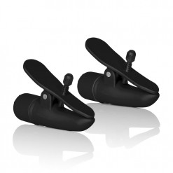 Nipplettes Vibrating Adjustable Black Nipple Clamps