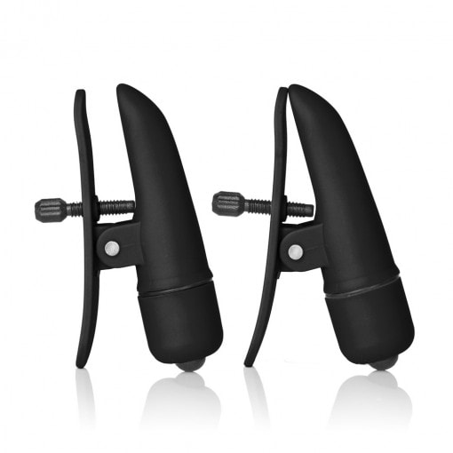 Nipplettes Vibrating Adjustable Nipple Clamps (Black)